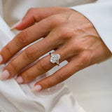 Oval Lab Grown Diamond Three Stone Engagement Ring