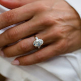 Oval Lab Grown Diamond Three Stone Engagement Ring