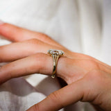 Oval Lab Grown Diamond Splite Shank Engagement Ring