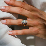 Oval Lab Grown Diamond Splite Shank Engagement Ring