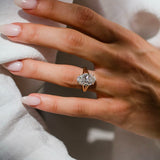 Oval Lab Grown Diamond Splite Shank Engagement Ring