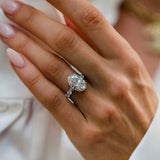 Oval Lab Grown Diamond Pave Engagement Ring