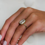 Emerald Lab Grown Diamond Solitaire Engagement Ring