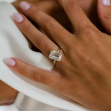 Emerald Lab Grown Diamond Solitaire Engagement Ring