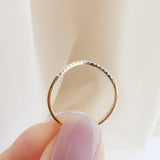 0.09 CT Round Curved Lab Grown Diamond Wedding Band