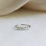 0.50 CT Round 5 Stones Lab Grown Diamond Wedding Band