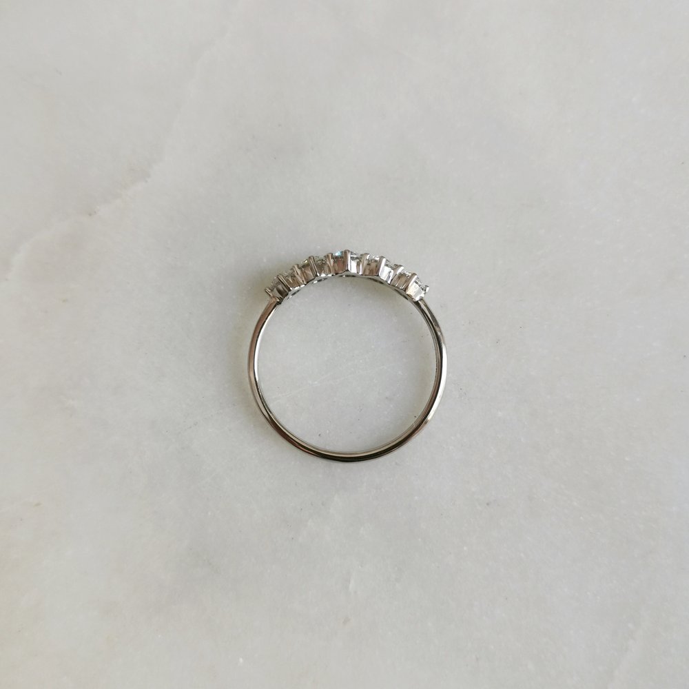 0.50 CT Round 5 Stones Lab Grown Diamond Wedding Band