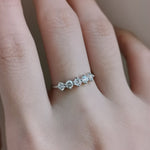 0.50 CT Round 5 Stones Lab Grown Diamond Wedding Band