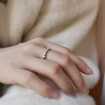 0.50 CT Round 5 Stones Lab Grown Diamond Wedding Band