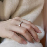 0.50 CT Round 5 Stones Lab Grown Diamond Wedding Band