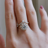 0.16 CT Round Curved Lab Grown Diamond Wedding Band