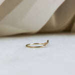 0.16 CT Round Curved Lab Grown Diamond Wedding Band