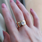 1.36 CT Oval & Round Unique Lab Grown Diamond Wedding Band