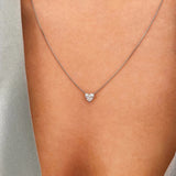 0.7 CT Heart Solitaire Lab Grown Diamond Necklace