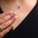 0.3 CT Round Cut Solitaire Moissanite Necklace