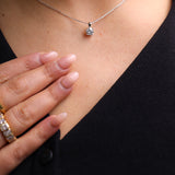 0.3 CT Round Cut Solitaire Moissanite Necklace