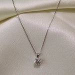 0.3 CT Round Cut Solitaire Moissanite Necklace
