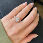 Oval Cut Pave Lab Grown Diamond Engagement Ring