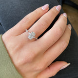 Oval Cut Pave Lab Grown Diamond Engagement Ring