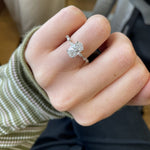 Oval Cut Pave Lab Grown Diamond Engagement Ring