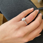 Cushion Cut Pave Lab Grown Diamond Engagement Ring