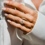 Radiant Lab Grown Diamond Three Stone Engagement Ring