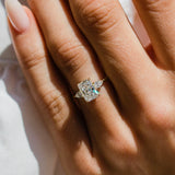 Radiant Lab Grown Diamond Three Stone Engagement Ring