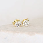 0.70 TCW Round Cut Moissanite Stud Earrings