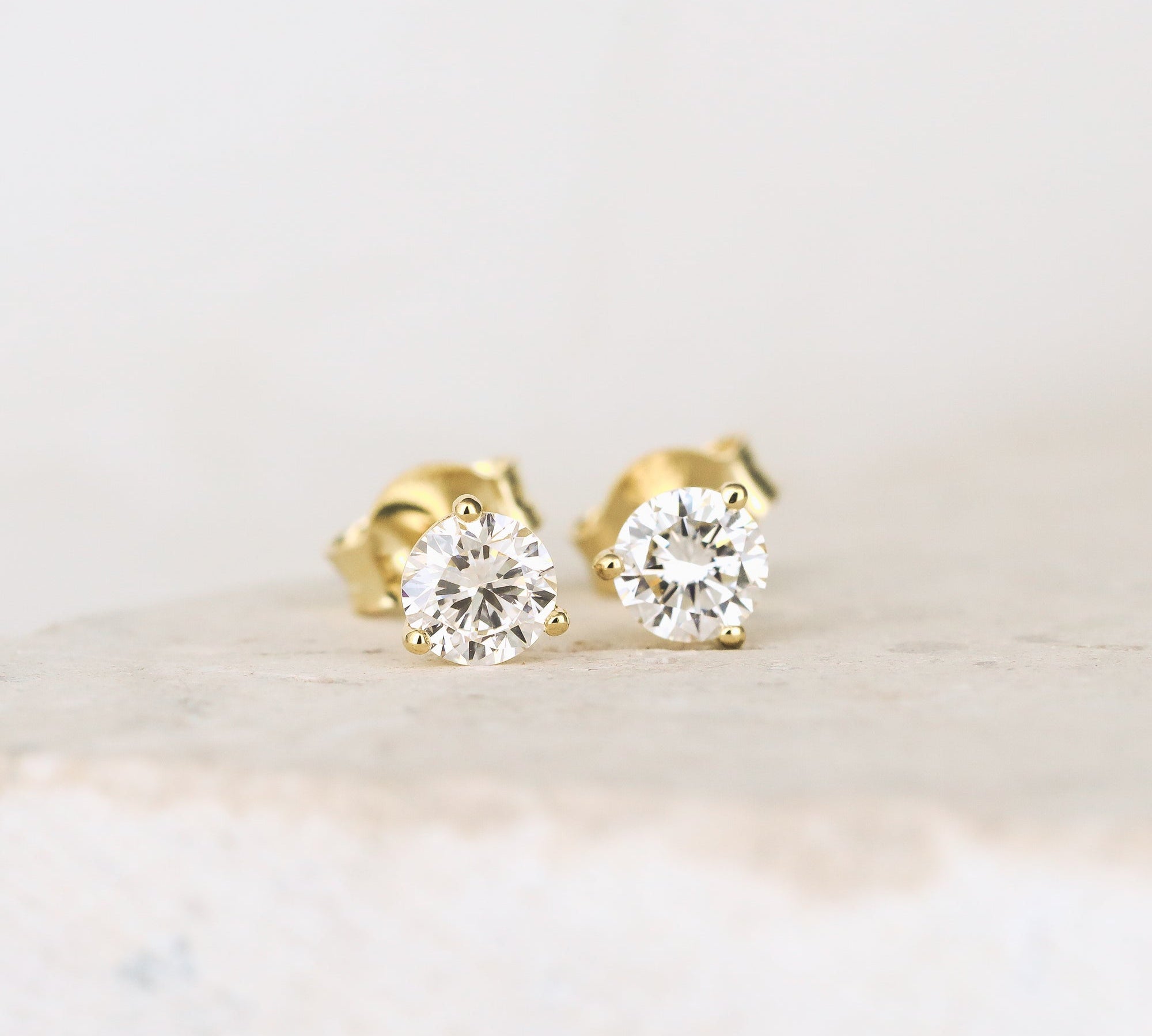 0.70 TCW Round Cut Moissanite Stud Earrings