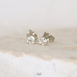 0.70 TCW Round Cut Moissanite Stud Earrings