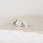 0.70 TCW Round Cut Moissanite Stud Earrings