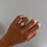 Marquise Lab Grown Diamond Cluster Style Engagement Ring