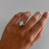 Marquise Lab Grown Diamond Cluster Style Engagement Ring