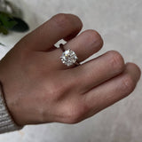 Round  Lab Grown Diamond Cathedral Engagement Ring