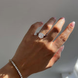 Round  Lab Grown Diamond Cathedral Engagement Ring