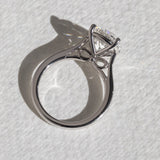Round Lab Grown Diamond Cathedral Engagement Ring