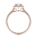 1.0 CT Round Halo CVD E/VS2 Diamond Engagement Ring 13
