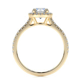 1.0 CT Round Halo CVD E/VS2 Diamond Engagement Ring 8