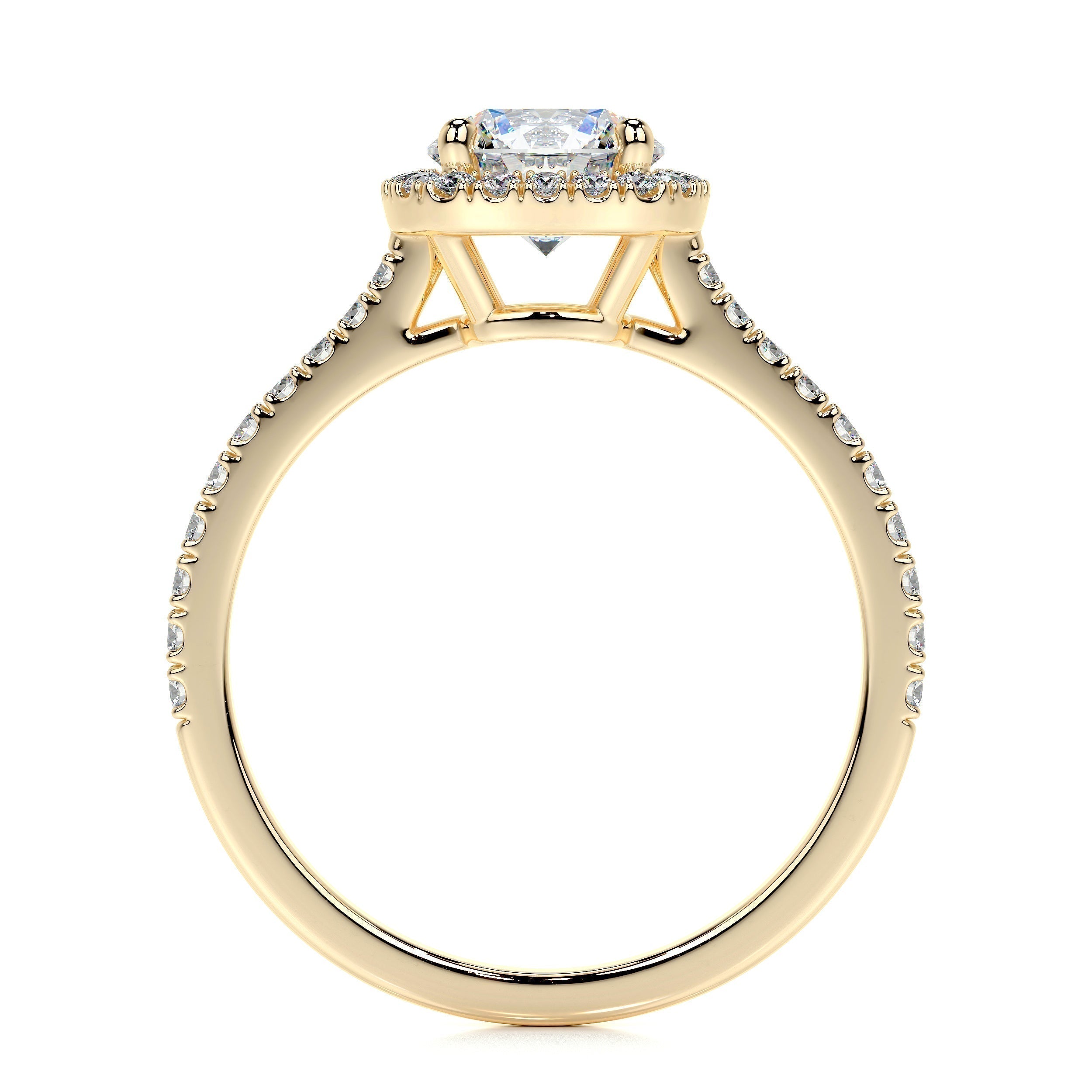 1.0 CT Round Halo CVD E/VS2 Diamond Engagement Ring 8