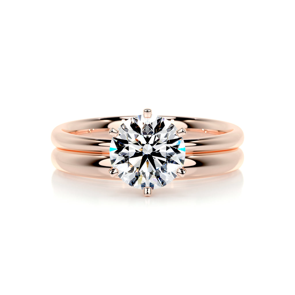 1.50 CT Round Solitaire CVD F/VS Diamond Bridal Ring Set 13
