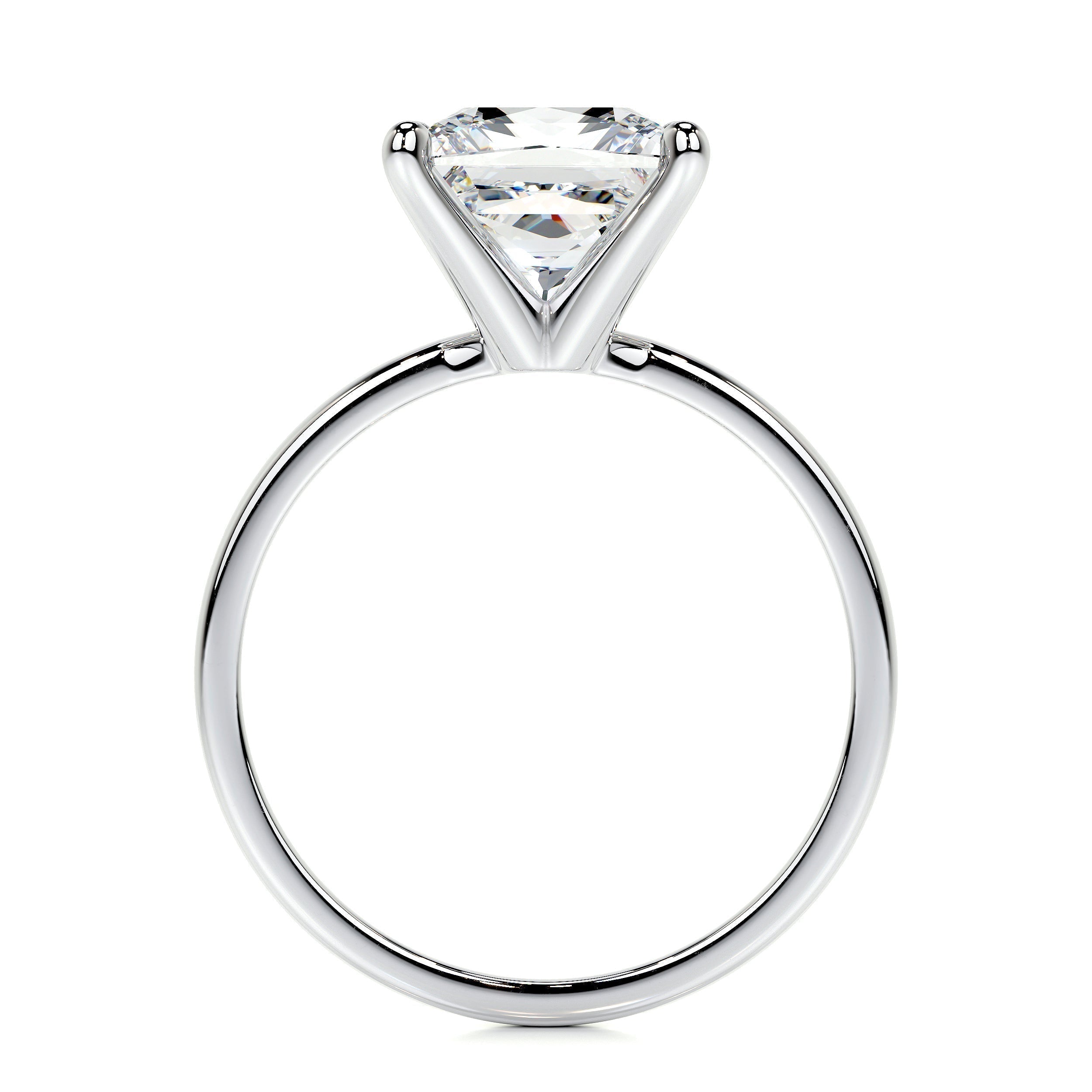 3.0 CT Princess Solitaire CVD F/VS2 Diamond Engagement Ring 4