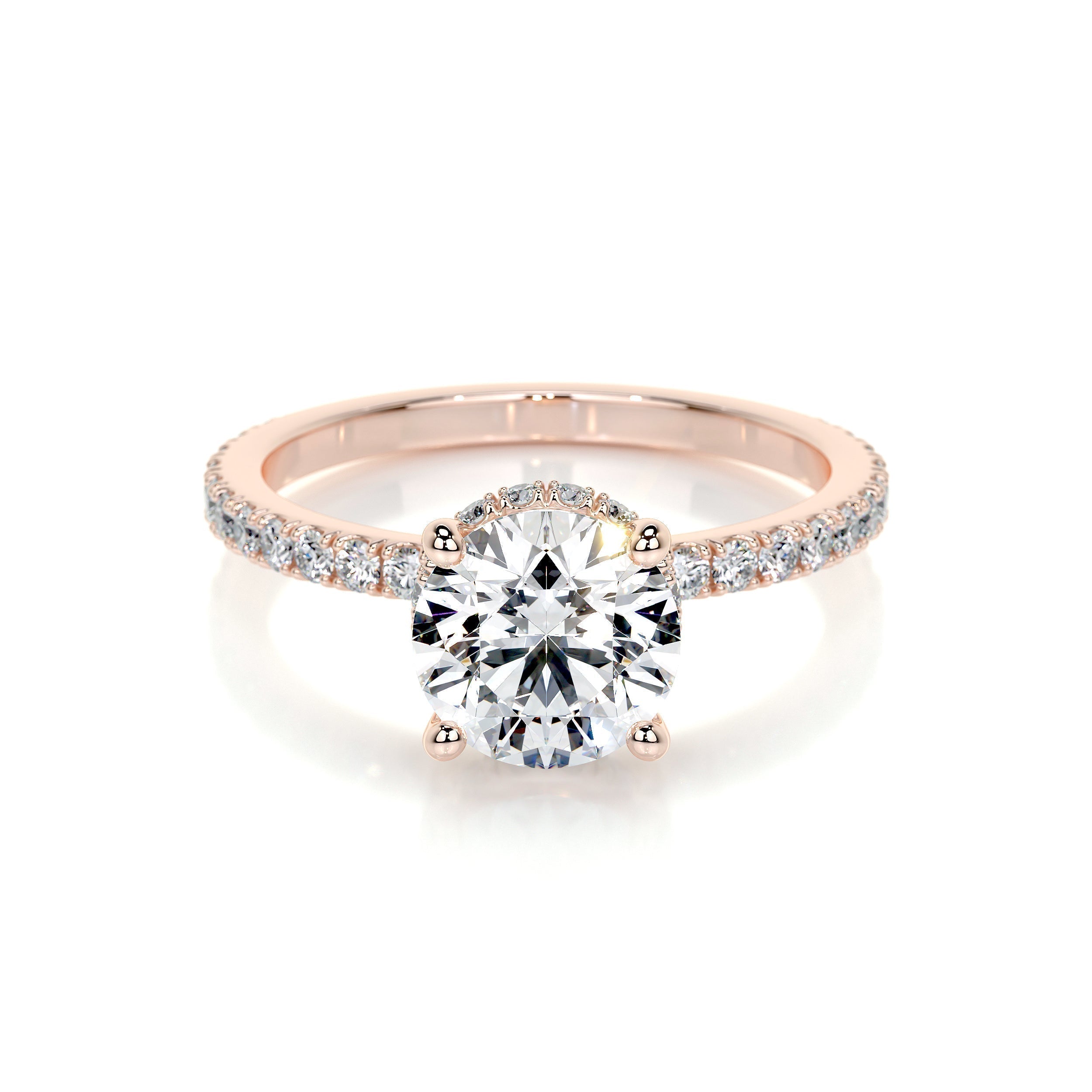 1.50 CT Round Hidden Halo CVD E/VS2 Diamond Engagement Ring 13