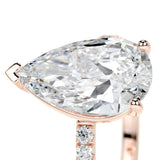 5.0 CT Pear Solitaire CVD F/VS2 Diamond Engagement Ring 15