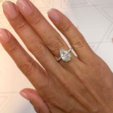 5.0 CT Pear Solitaire CVD F/VS2 Diamond Engagement Ring 3