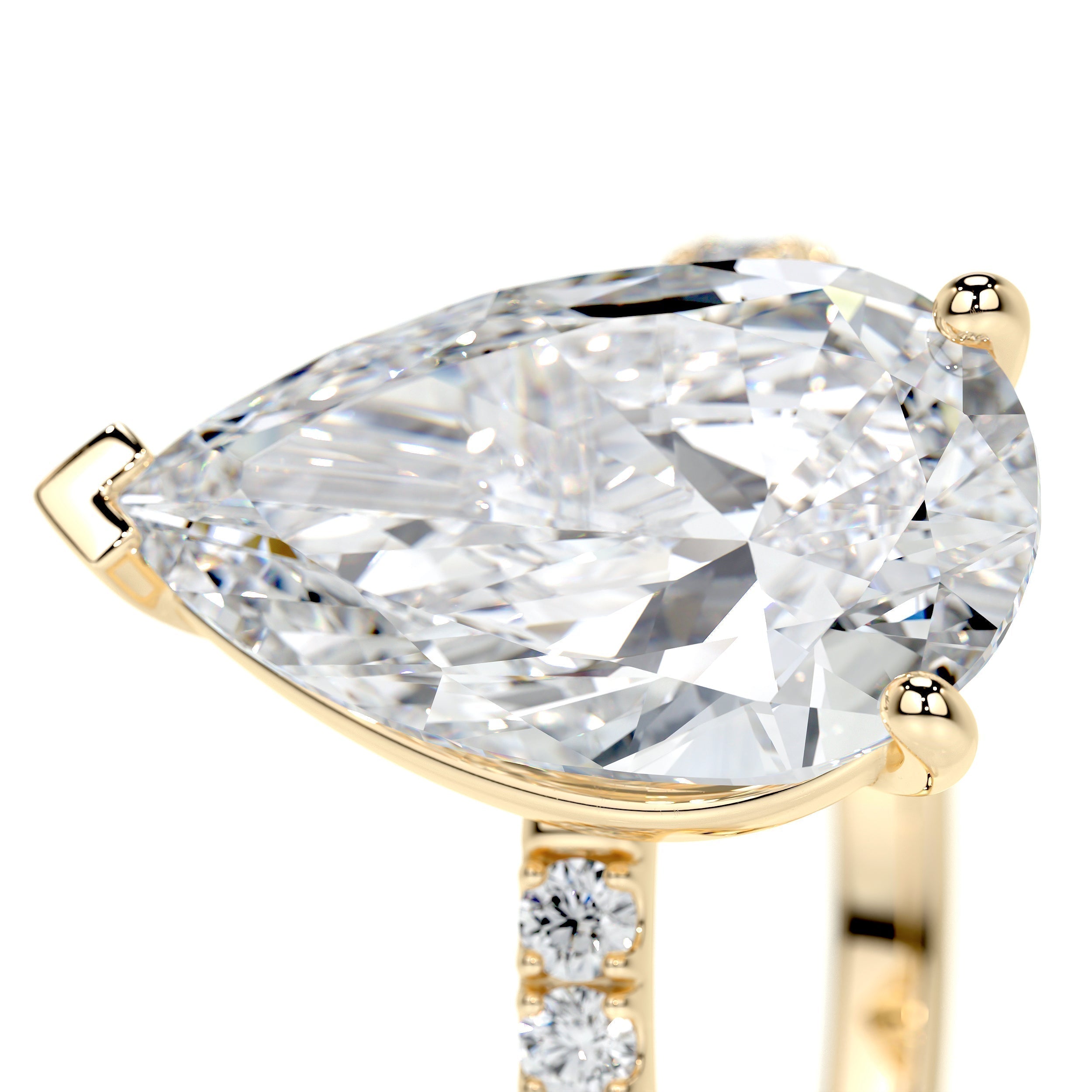 5.0 CT Pear Solitaire CVD F/VS2 Diamond Engagement Ring 10