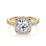 1.50 CT Round Halo CVD D/VS1 Diamond Engagement Ring 7