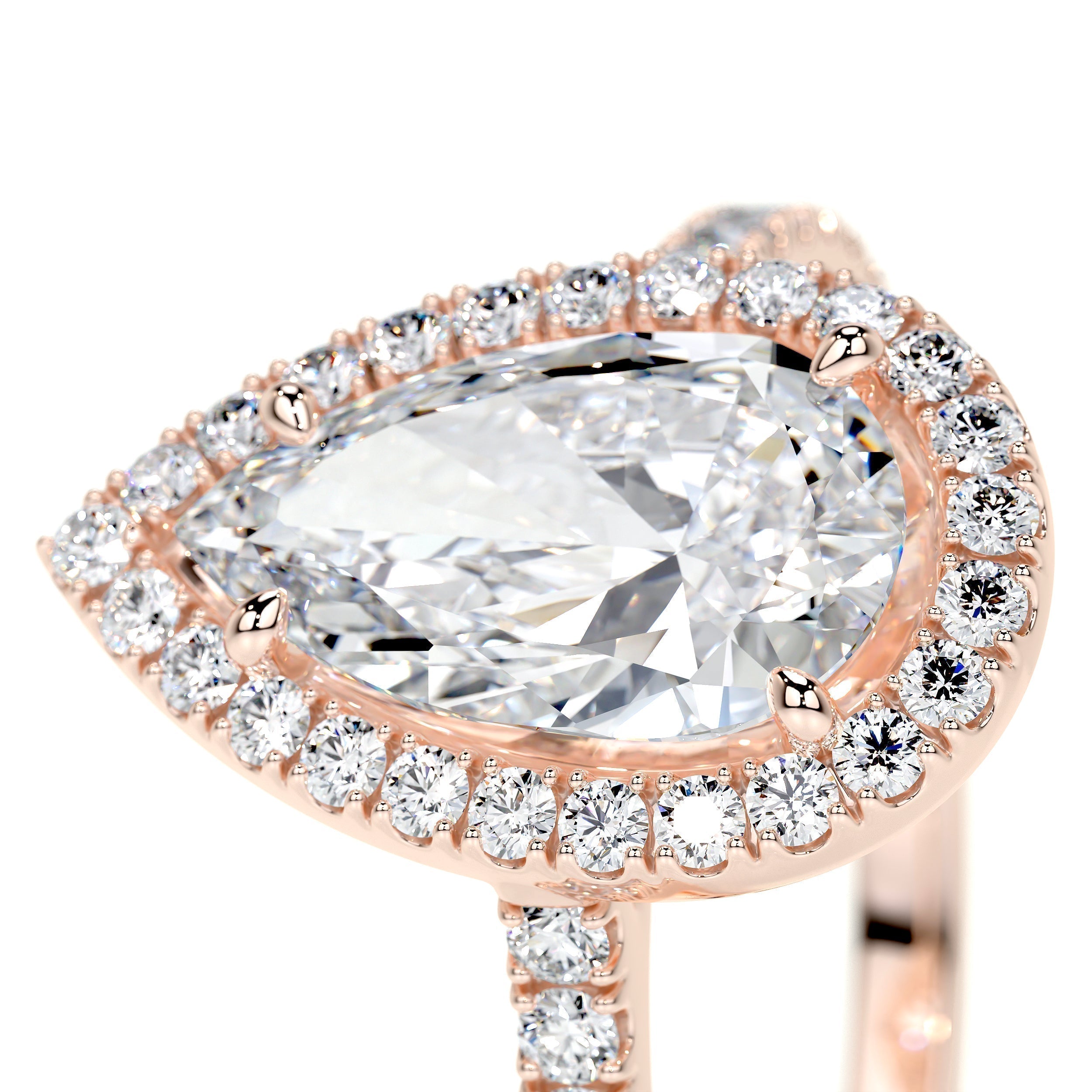 1.50 CT Pear Halo CVD F/VS2 Diamond Engagement Ring 15