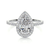 1.50 CT Pear Halo CVD F/VS2 Diamond Engagement Ring 1