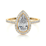 1.50 CT Pear Halo CVD F/VS2 Diamond Engagement Ring 8
