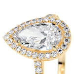 1.50 CT Pear Halo CVD F/VS2 Diamond Engagement Ring 10